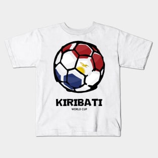 Kiribati Football Country Flag Kids T-Shirt